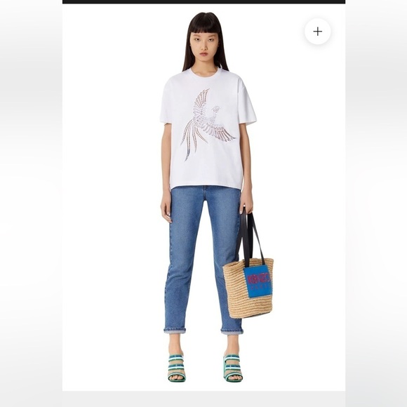 KENZO, Embroidered Flying Phoenix Top 🖤 Size Small - Picture 3 of 8
